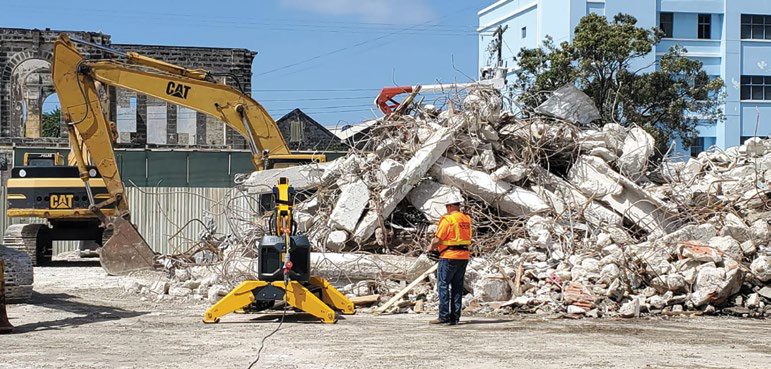 CSDA Contractor Leads Demolition for Eight-Story Barbadian Government Building