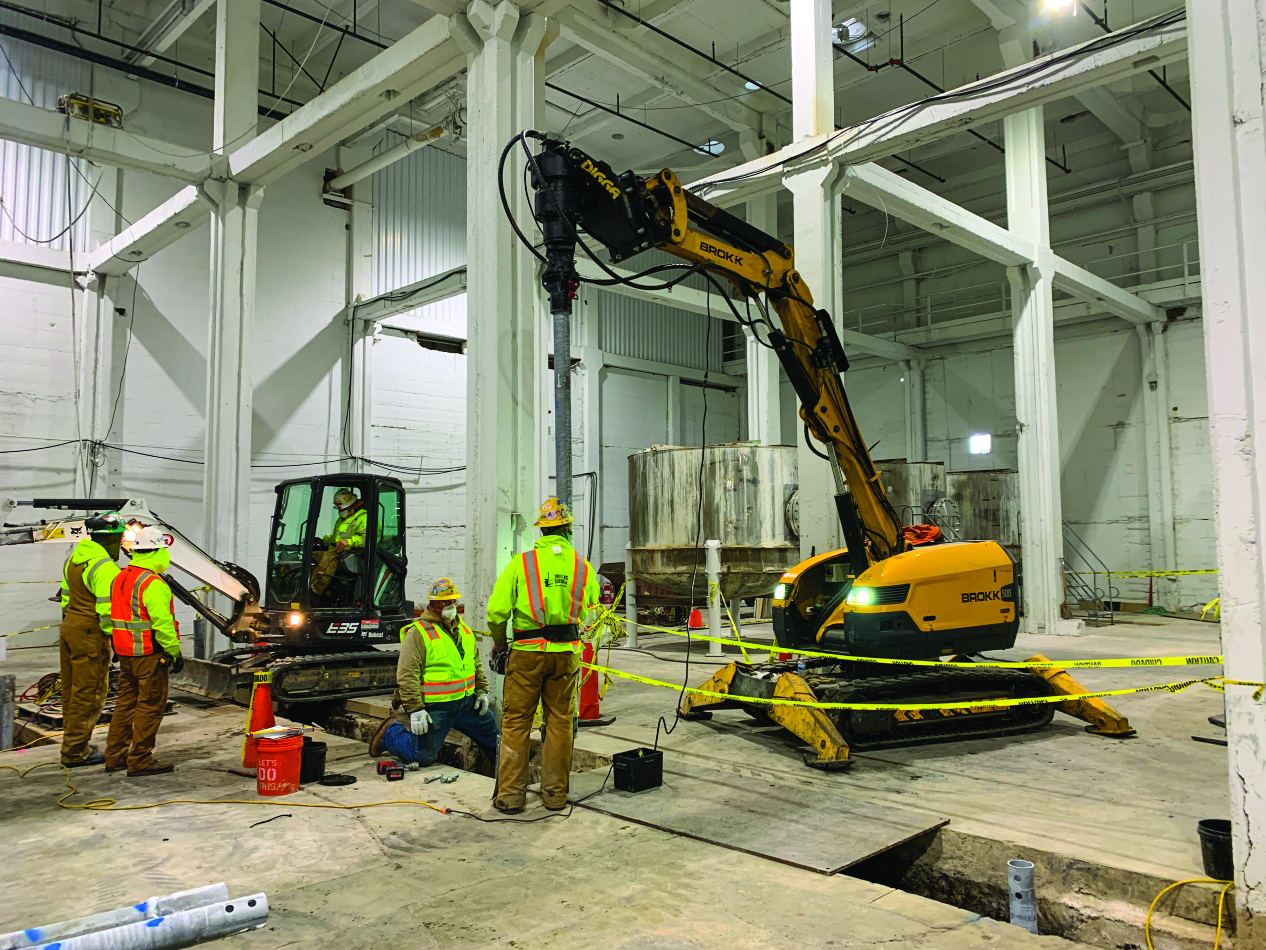 Remote-Controlled Demolition Equipment Solves Challenging Helical Pier Application